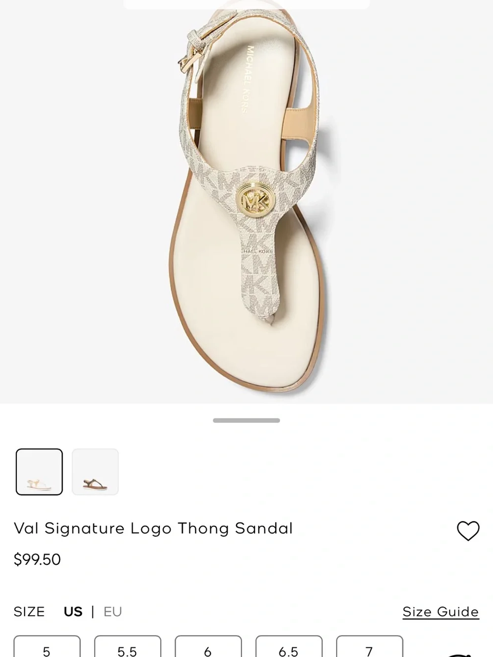 Michael Kors Val Signature Thong Sandal